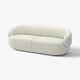 Sofa LILLESÄTER, jasnobeżowa, miękki, zaokrąglony kształt, elegancki, a zarazem zabawny design.