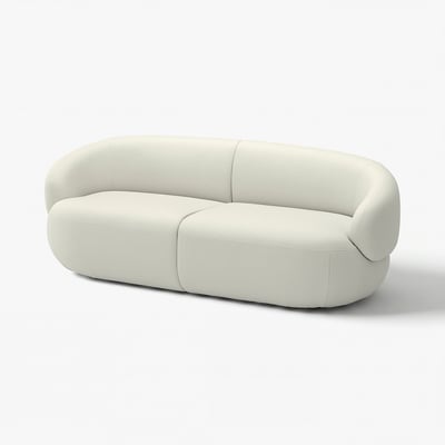Sofa LILLESÄTER, jasnobeżowa, miękki, zaokrąglony kształt, elegancki, a zarazem zabawny design.