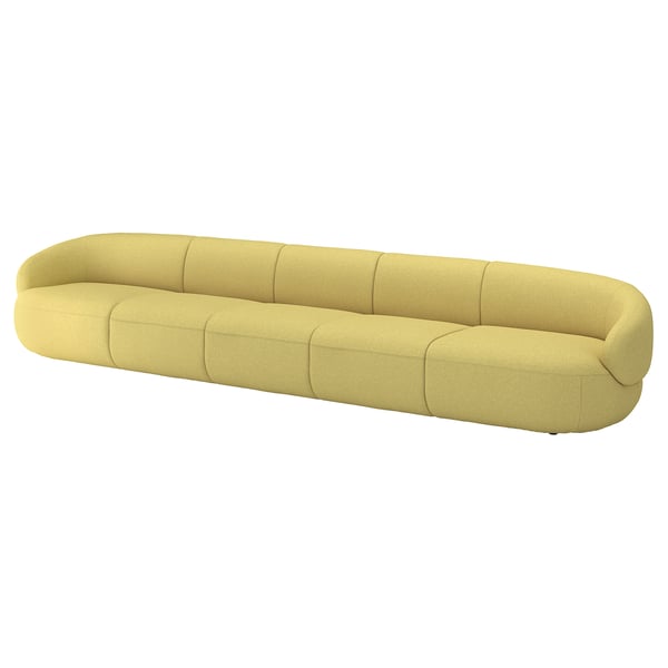 LILLESÄTER Sofa 6-osobowa, Gunnared jaskrawy zielonożółty