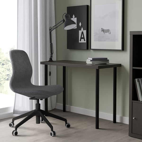 LINNMON / ADILS Stół, czarnobrąz/czarny, 100x45 cm