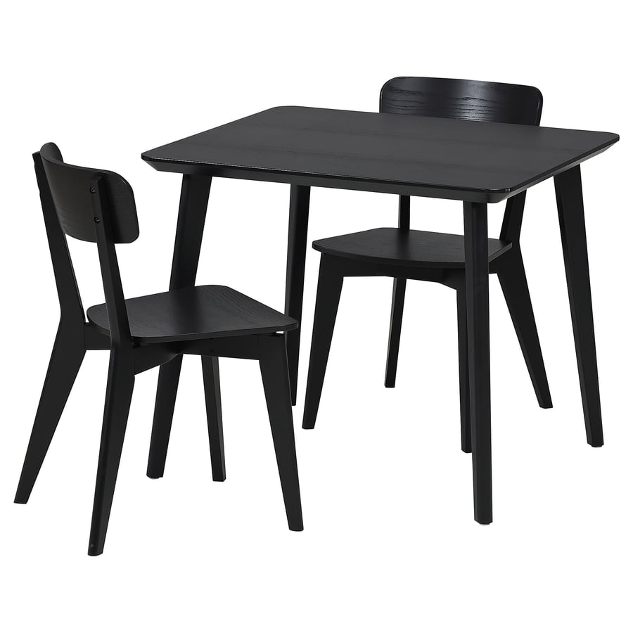 LISABO / LISABO galds un 2 krēsli, melnā krāsā/melnā krāsā, 88 cm