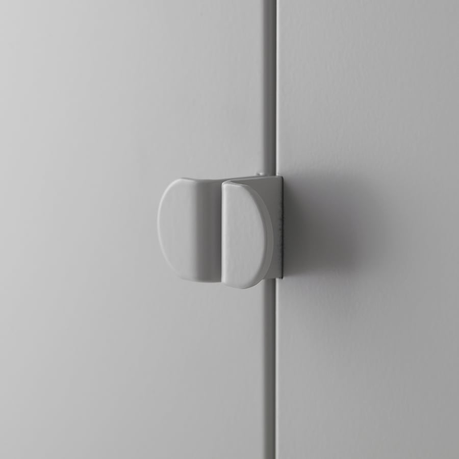 LIXHULT  kapikombinatsioon, 95x35x92 cm, hall/antratsiidi tooni  kaanega kast, 18x26x8 cm, valge