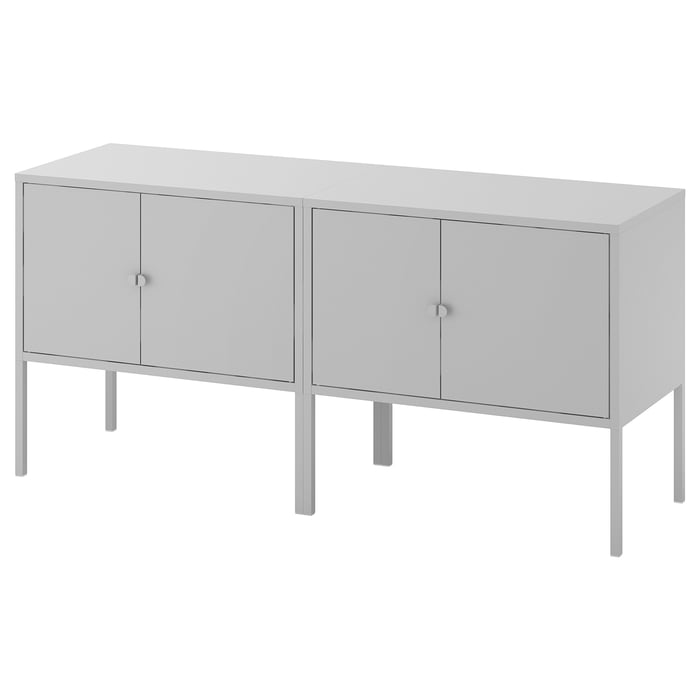 LIXHULT Комбінація шафок, сірий, 120x35x57 см
