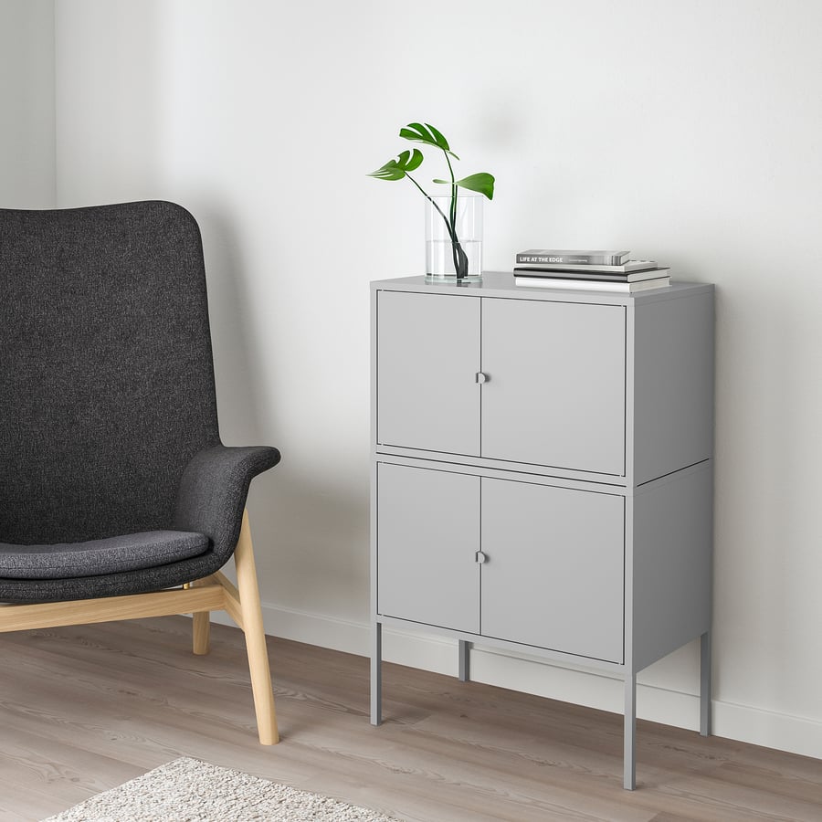 LIXHULT Kappide kombinatsioon, hall, 120x35x57 cm