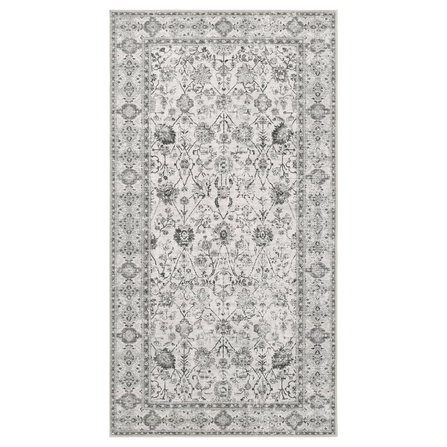 LOKALTÅG paklājs ar īsām plūksnām, smilškrāsā/pelēkā krāsā, 80x150 cm