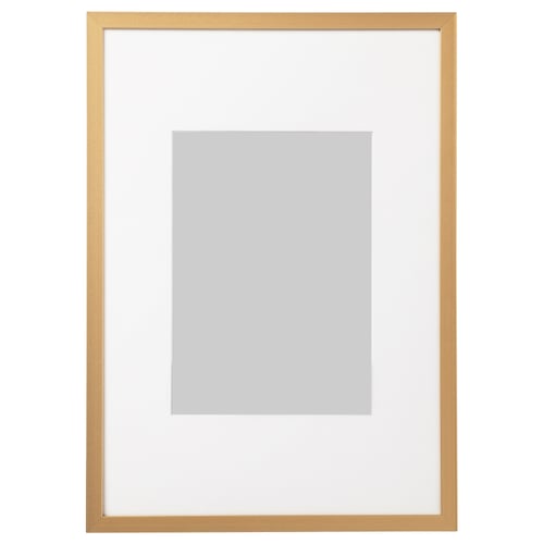 LOMVIKEN Рамка - золотий колір 21x30 см