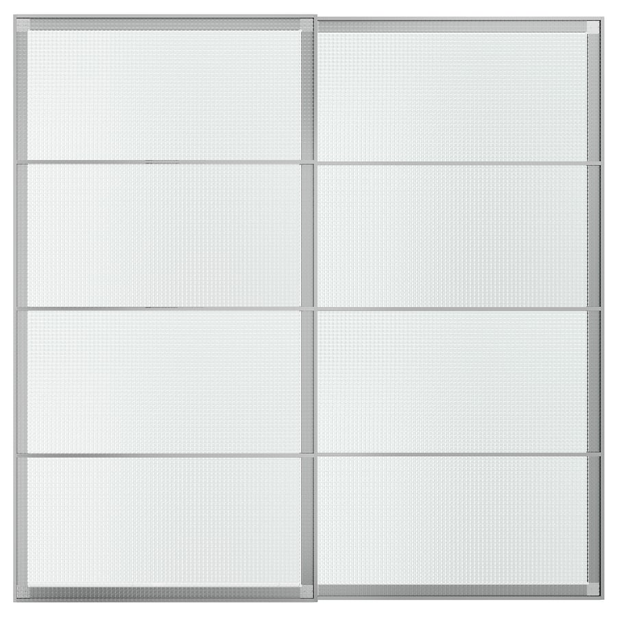 LUNDBRÄSMA Lükanduks, alumiinium/klaas, 200x201 cm