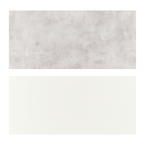 LYSEKIL - panel ścienny, 119.6x55 cm, 2str biały/jasnoszary imitacja betonu