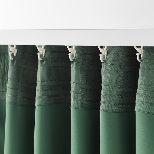 Majgull Zaslony Zaciemniajace Para Zielony Ikea