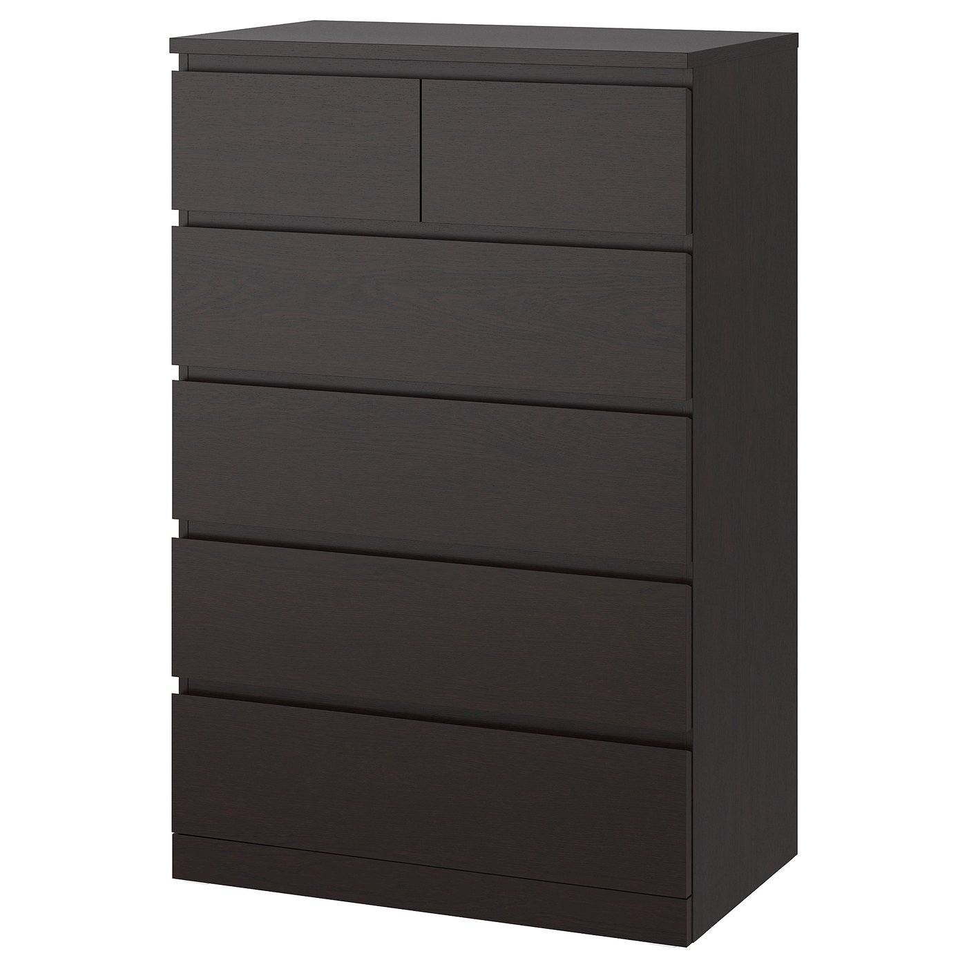 ikea malm komod s 6 yashikami cherno korichnevyj 80x123 sm 704 036 06