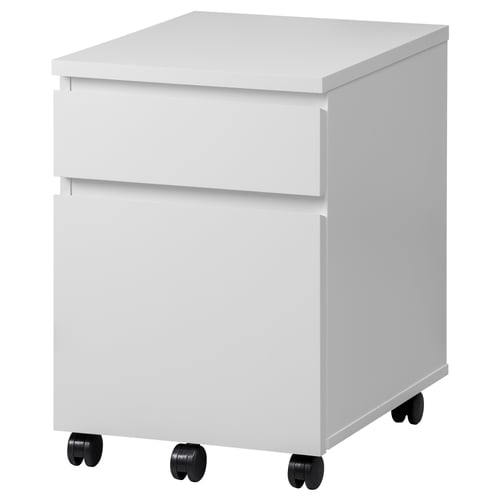 MALM Комод на коліщатках - білий 42x59 см