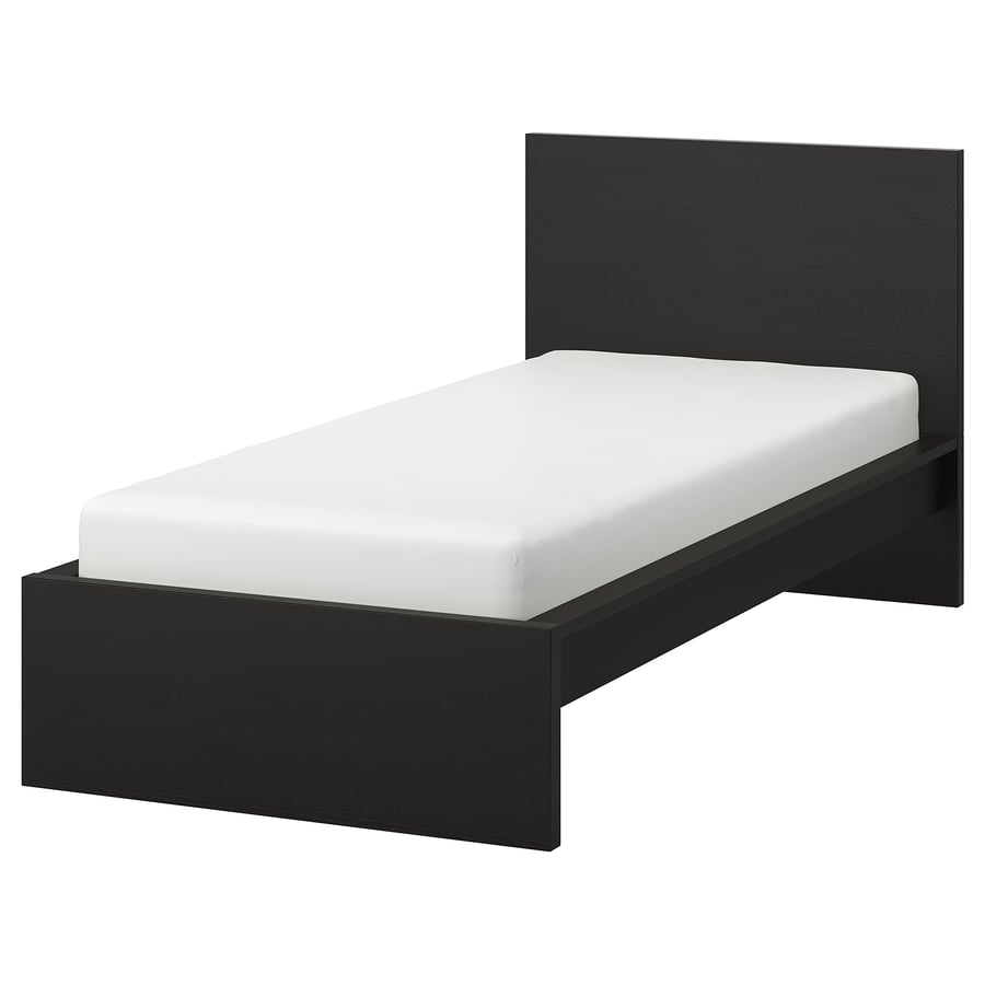 MALM Voodiraam 90x200cm, must-pruun