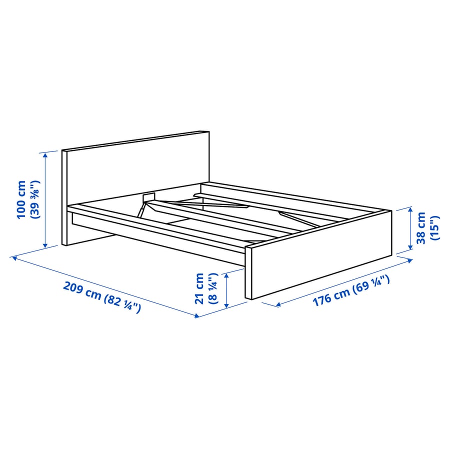 MALM guļamistabas mēbeļu komplekts 4gb, melnbrūns, 160x200 cm