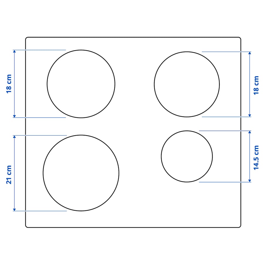 MATMÄSSIG induktsioonpliit 59x52x4.9 cm IKEA 300 must