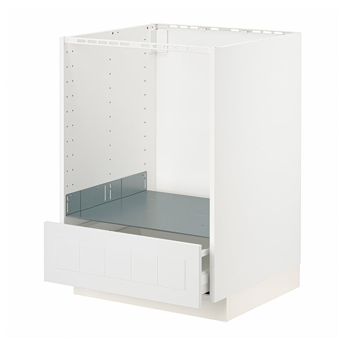 METOD / MAXIMERA Підлогова шафа для духовки з шухлядою, білий/Stensund білий, 60x60 см