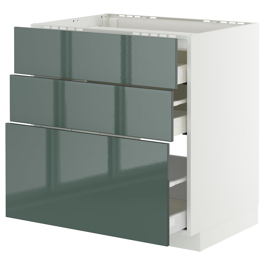 METOD / MAXIMERA kuues korrus/3fr/3sz, valge/Kallarp tumehall roheline läikega, 60x60 cm METOD / MAXIMERA kuues korrus/3fr/3sz, valge/Kallarp tumehall roheline läikega, 60x60 cm