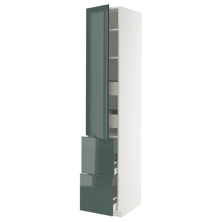 METOD / MAXIMERA lai pool/4 ust/2 ust, valge/Kallarp tumehall roheline läikega, 60x60x220 cm METOD / MAXIMERA lai pool/4 ust/2 ust, valge/Kallarp tumehall roheline läikega, 60x60x220 cm