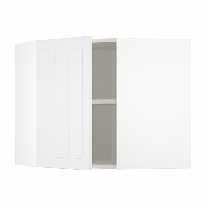 METOD Кутова настінна шафка з полицями, білий/Stensund білий, 68x60 см