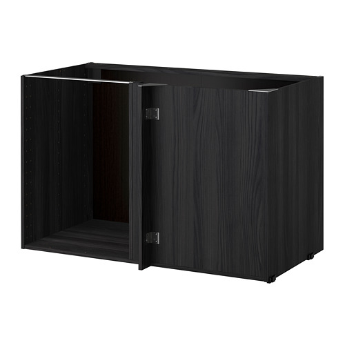 METOD - obud szaf nar, 128x68x80 cm, imitacja drewna czarny