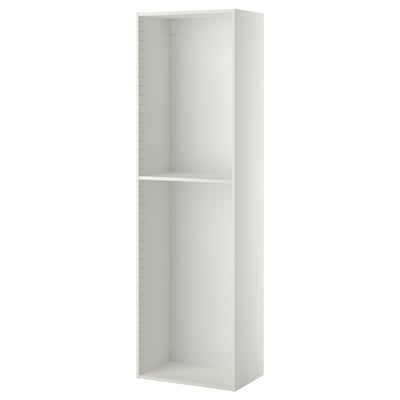 Biała wysoka szafka ikea METOD z pojedynczą półką, elegancki, nowoczesny design.