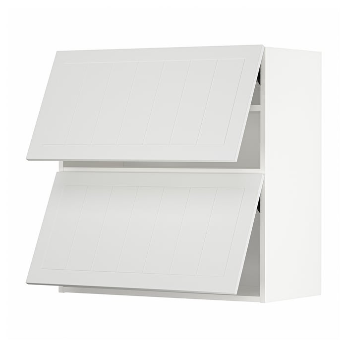 METOD Горизонтальна настінна шафка 2 дверцят, білий/Stensund білий, 80x80 см