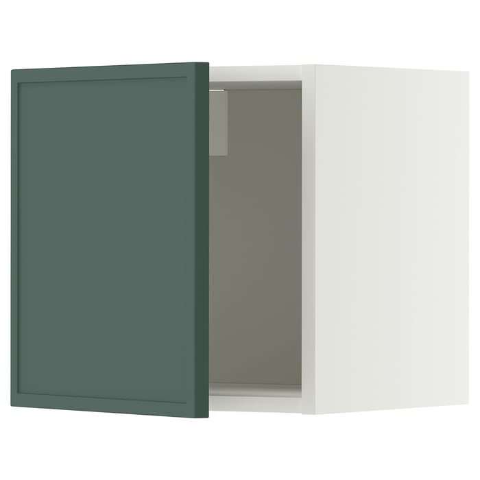 METOD Настінна шафка, білий/Aspudden темний сіро-зелений, 40x40 см