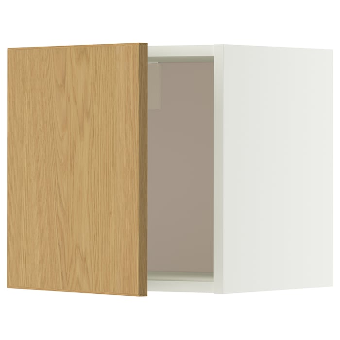 METOD Настінна шафка, білий/Sinarp дубовий шпон, 40x40 см