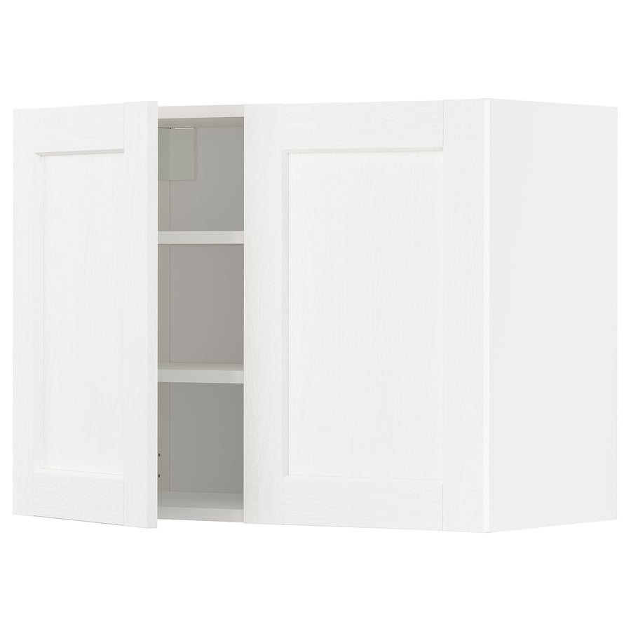 METOD skapītis ar plaukt. un 2 durv.  80x38.9x60 cm baltā krāsā Enköping/baltā krāsā koka imitācija
