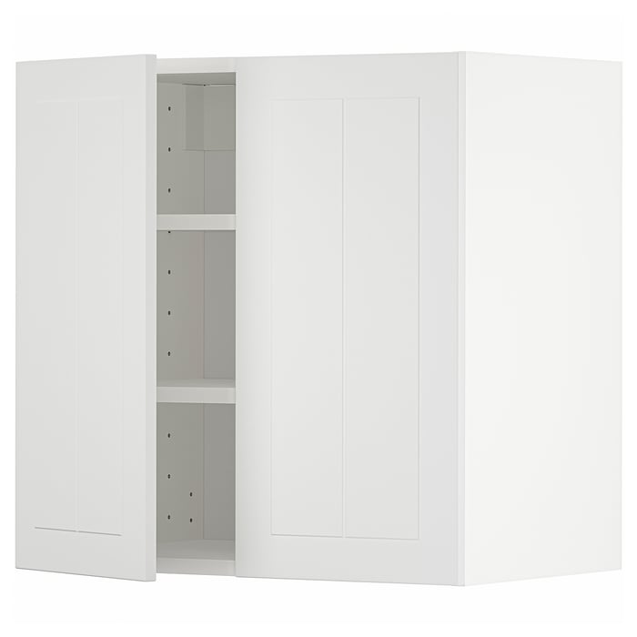 METOD Настінна шафка з полицями/2 дверцят, білий/Stensund білий, 60x60 см