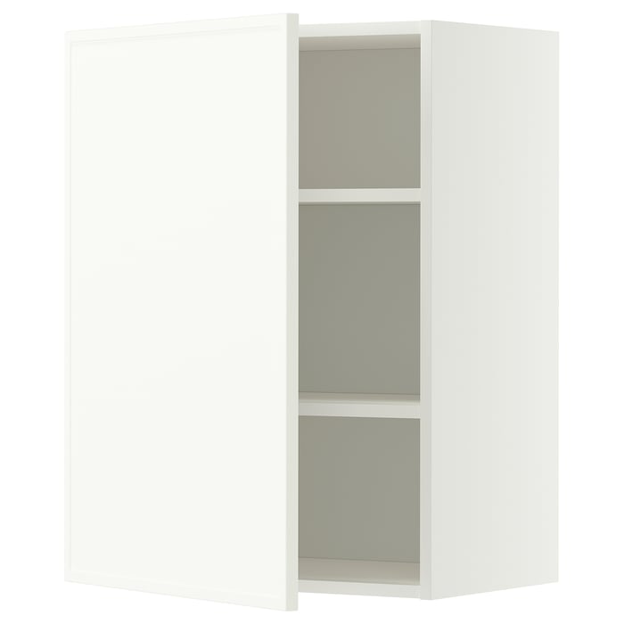 METOD Настінна шафка з полицями, білий/Aspudden матовий білий, 60x80 см