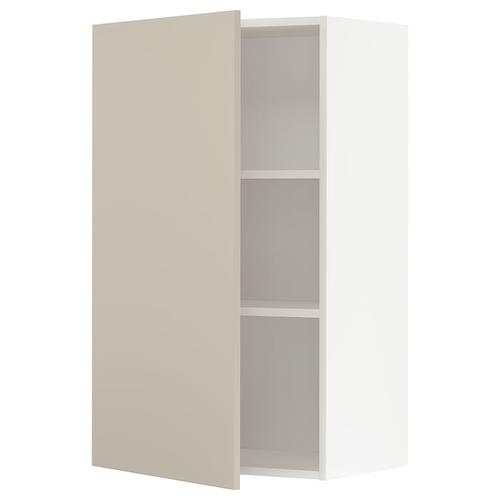 METOD Настінна шафка з полицями, білий/Havstorp бежевий, 60x100 см