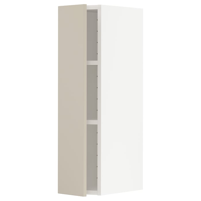 METOD Настінна шафка з полицями, білий/Havstorp бежевий, 20x80 см