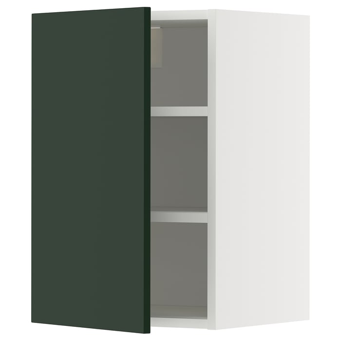 METOD Настінна шафка з полицями, білий/Havstorp глибокий зелений, 40x60 см