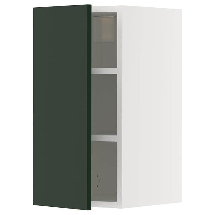 METOD Настінна шафка з полицями, білий/Havstorp глибокий зелений, 30x60 см