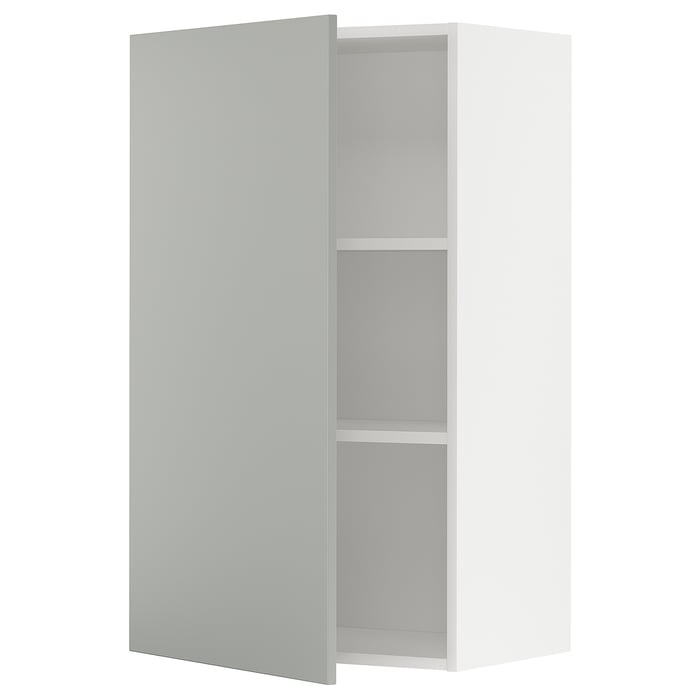 METOD Настінна шафка з полицями, білий/Havstorp світло-сірий, 60x100 см