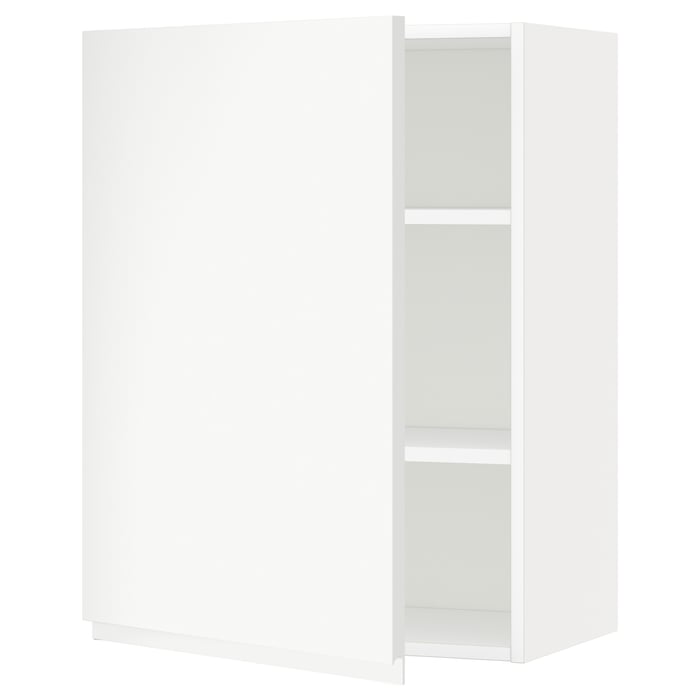 METOD Настінна шафка з полицями, білий/Voxtorp матовий білий, 60x80 см