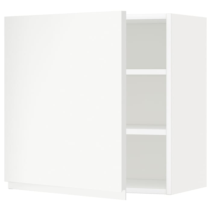 METOD Настінна шафка з полицями, білий/Voxtorp матовий білий, 60x60 см
