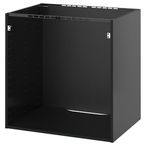 METOD Підлогова шафа для вбудованої техніки/мийки - чорно-сірий 80x60x80 см
