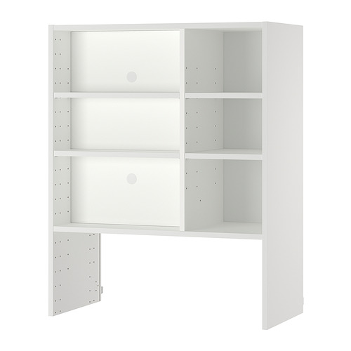 METOD - szafka wisząca na okap do zabudowy, 80x37x100 cm, biały