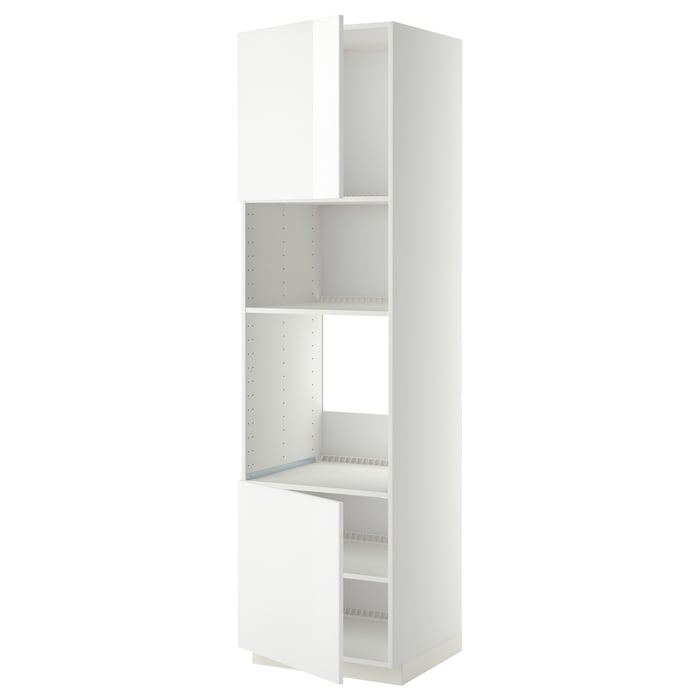 METOD Висока шафа для вбудованої техніки, білий/Ringhult білий, 60x60x220 см