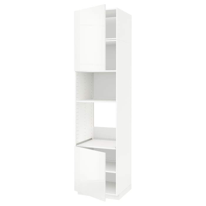 METOD Висока шафа для вбудованої техніки, білий/Ringhult білий, 60x60x240 см
