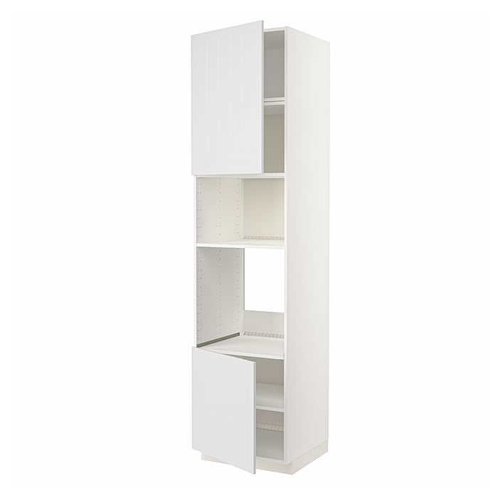 METOD Висока шафа для вбудованої техніки, білий/Stensund білий, 60x60x240 см