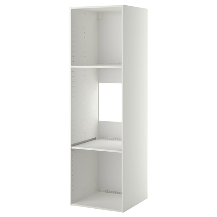 METOD Висока шафа для вбудованої техніки, білий, 60x60x200 см