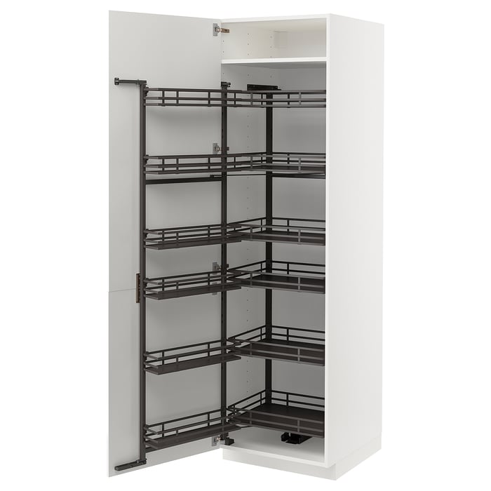 METOD Висока шафка з висувною коморою, білий/Ringhult білий, 60x60x200 см, фото 2
