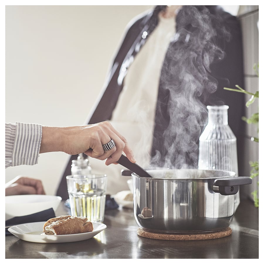MIDDAGSMAT kaanega pott, läbipaistev klaas/roostevaba teras, 3 l