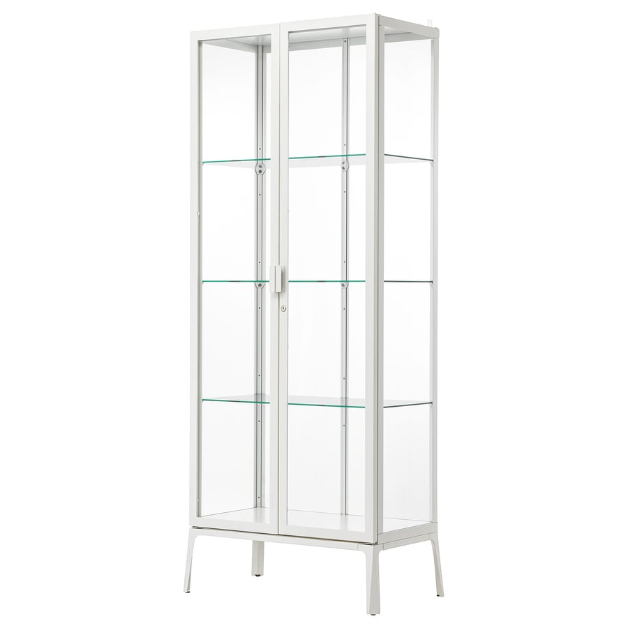 MILSBO  vitriinkapp, 73x175 cm, valge 
