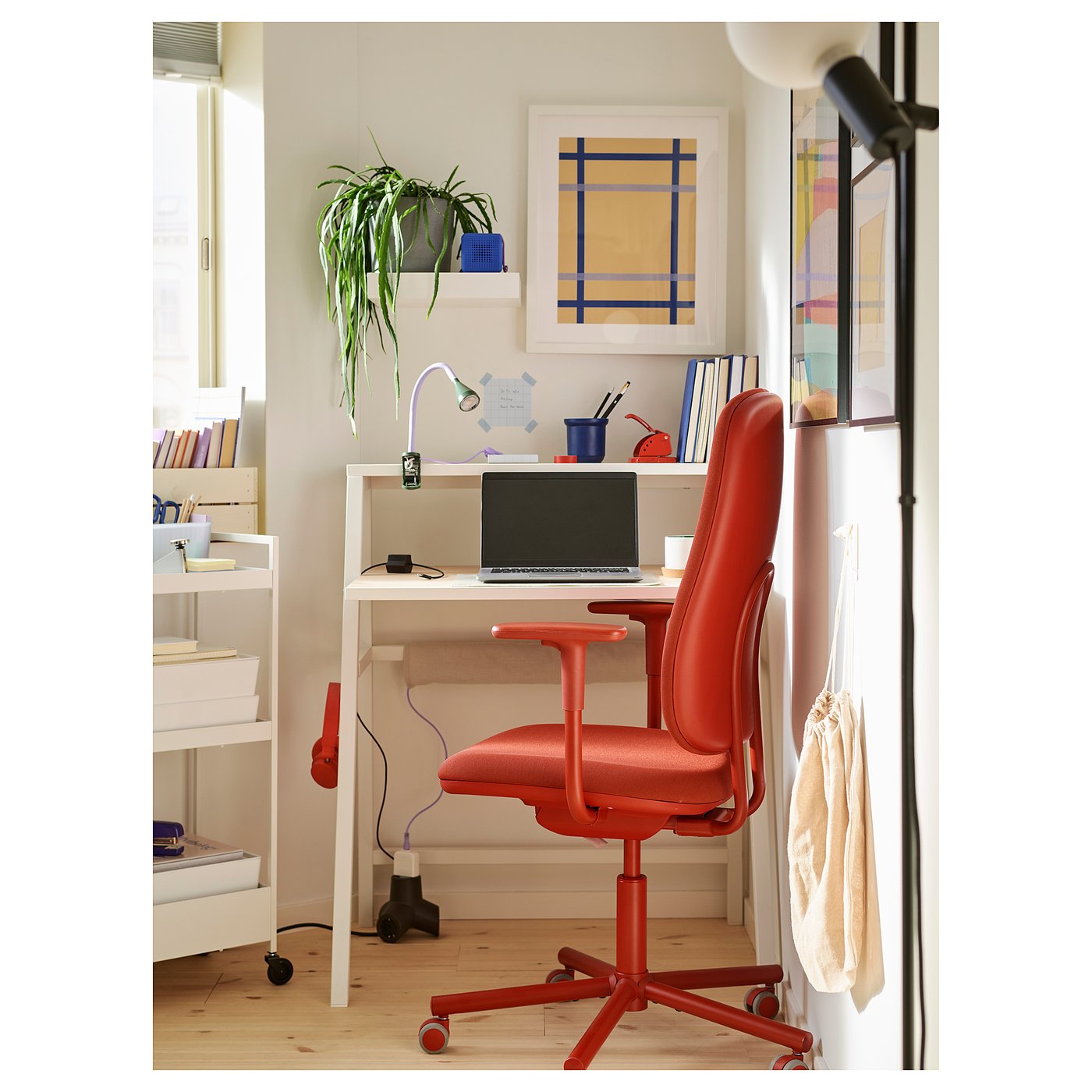 Письмовий стіл IKEA MITTPLAN, білий, 80 × 60 см — фото 2