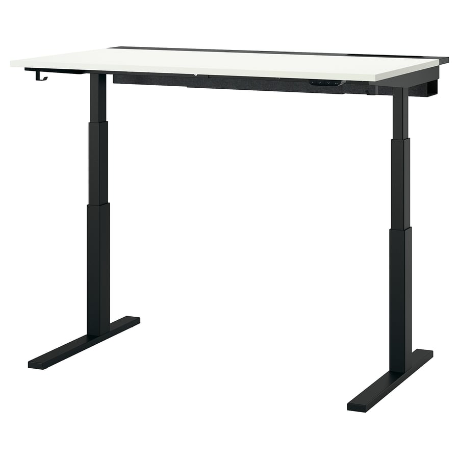 MITTZON regulējams rakstāmgalds, elektrisks baltā krāsā/melnā krāsā, 140x80 cm