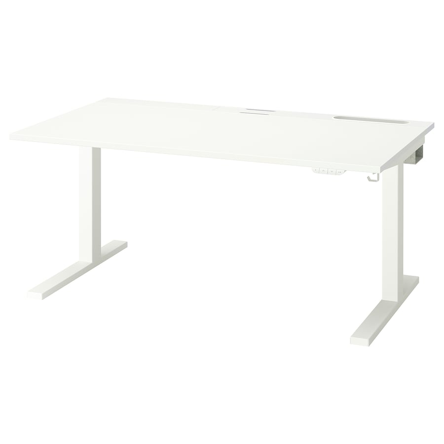 MITTZON regulējams rakstāmgalds, elektrisks baltā krāsā, 140x80 cm