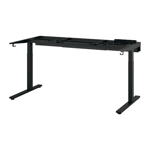 MITTZON - rama nośna biurka, 120/140/160x80 cm, czarny